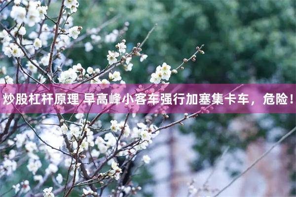 炒股杠杆原理 早高峰小客车强行加塞集卡车，危险！